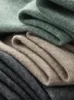 Herrenpullover Frühling Herbst Hochwertige Ziegenkaschmirpullover Polo -Kragen Koreaner Gelegenheitsmänner Feste Farbe kurzärmelige Pullover -Oberseite gestrickt