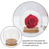 Vasen 5 PCs erhalten Blütenabdeckung Mini -Kuchen -Stand Cupcake Container Vase Glass Dome schmücken mit Basisschutzverzierung