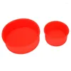 Bakvormen SV-4PCS siliconen cake-blikken ronde set rode en blauwe pan van bakbladvak met anti-stick mal
