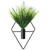 Vases 2PCS RHOMBUS moderne Diamond suspendu Planteur Metal Plant Plant Flower Vase Dropship