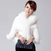 Whiteblack Bolero Women Faux Fur Shawl Stoles Wrap Fashion Bridal Capes Winter Warm Warm Pur Bolero شال