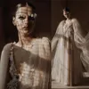 Femmes sexy dame soft tulle sommiers avec enveloppe de tenue de mariage vêtements de mariée peignoir de nuit transparent douche de fête sur mesure 270