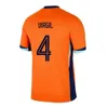 24 25 Shirt calcistico Netherlands Memphis European Holland Jersey Dutch Men Kits Kits Virgil de Ligt Fde Jong Virgil Dumfries Bergvijn Shirt Xavi Gakpo Set