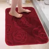 Badmatten 3D-Präge-Speicherschaum weich nicht rutschfestes Waschmaschinenbodenmatte Home Badezimmer Teppiche Korallen Teppich