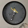 Horloges murales chinois kungfu horloge décorations de maison n'incluent pas la batterie innovante