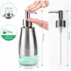 Dispensateur de savon liquide 300 ml en acier inoxydable 2 Handle de nickel brossé pour le comptoir de cuisine de salle de bain