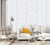 Wallpapers moderne witte en zwarte geometrische contactpapierstrepen schil stick wallpaper zelfklevend voor muurbedekking thuisdecoratie