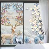 Fensteraufkleber Film Frosted Buntglasfilme Customized Art Deco Design Birds statische Haftaufkleber Wohneinrichtung Folienbehandlung