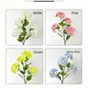 Fleurs décoratives 4 fourchettes artificielles 69 cm Hortensia Fausse fleur flexible multi-couleurs maison