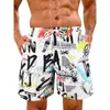 Heren shorts Summer Scenery Quiry Digital Print Drawing met elastische taille Casual Fashion Beach Board No Mesh