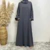 Etnische kleding Moslim Abaya Hoofddoek Smock Slves Iftar One-Style Fashion Clothing Dames Islamitische kleding Dubai Saoedi-Arabië Zwart Robe Max T240510