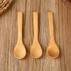 13cm Round Bamboo Wooden Spoon Soup Tea Coffee Honey Spoons Stirrer Mixing Cooking Tools Catering Kitchen Utensil SN610 LL