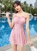 Swimwear féminin 2024 Jupe de maillot de bain Style One Piece Conservative Cover Show Fair Fairy Model Korean Spring Swimming Suite