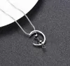 hh10504 I Love you to the Moon Cat Shape Jewelry Cremation Jewelry Pet Ashes Urns Necklace Memorial Pendant For WomenMen wholes2154159