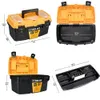 Boîte à outils Airaj 15 pouces grande capacité épaisse durable et durable Multi fonctionnelle Mardware Storage Toolbox 240506