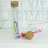 Butelki do przechowywania 24pcs 110 ml pusta przezroczysta rurka testowa szklanka Mały pojemnik Make Handicraft Wishing Hialine Cosmetic Perfume Fiolle