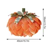 Dekorativa blommor Fake Pumpkin Door Hanger Fall Wreath Artificial Flower Plast Portable Welcome Sign 1pc Autumn Halloween Garden