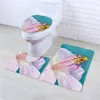 Mattes de bain Tapis de salle de bain Floral Set Imprimé Plante Impression de toile de toilette Pied non glissée Super Soft Absorb Absorbing Water Home Decor