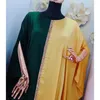 Etniska klädklänningar för kvinnor Casual Abayas kaftan maxi klänning batwing hylsa lösa skarvstil pullover muslimska damer långa vestidos
