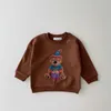 Ensembles de vêtements Korea 2024 Baby Boys Girls Gift Gift Bear Sweatshirt + Pull-On Jogger Pantal