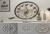 40 cm horloge murale ronde silencieuse 3d rétro nordique métal nordique numérique bricolage décor chronique murale pour la maison salon barre décor3402107