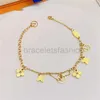 Blühende Charme Armbänder für Frauen Damen Mädchen Modedesigner Armband Luxus Goldene Buchstaben Blumen Armband Schmuck Schmuck