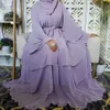 Etnische kleding Chiffon Robe Longue Kimono Femme Musulmane Open Abaya Dubai Turkije Islam Arabische moslimjurk Abayas voor vrouwen Caftan Marocain T240510