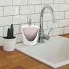 Pumple de distributeur de savon liquide support d'éponge pratique 2 en 1 pour la salle de bain du bar