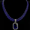 New 2024 Mixed Color Cuban Chain Blue Pendant New Jewelry Fashion woman designers design holiday gifts