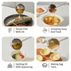 Spoons WORTHBUY Multifunctional Oil Pouring Spoon 304 Stainless Steel Pan Long Handle Splashing Scoop Kitchen Ladle