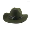 ベレー帽カウボーイハット女性のための西洋カウガール帽子fedora men wide wide brim solid curagy vintage vintage sombrero hombre