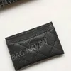 Caviar card a carta portafoglio portafoglio portafoglio portafoglio portafoglio donne portacamera trapuntata Designer borsetta nera Casa di carta in pelle Hardware in oro con scatola con scatola