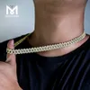 Män smycken Hip Hop Sterling Sier Lab Diamond VVS Moissanite Cuban Link Chain