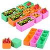 Stoviglie 9pcs Silicone Bento Box Divider Cups Cups Accessori divisori resistenti alla temperatura