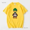 Мужские футболки для человеческой футболка мужчины женщины хараджуку графическая футболка японская уличная одежда утка Top Toed-Fultmade Футболка милые каваи-майки 741