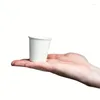 Одноразовые чашки соломинка 50 мл маленькая бумажная чашка белый мини -мини -супермаркет дегустация туристического тура