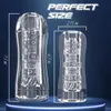 Masturbation transparente outable avec un vagin texturé pipe sexe toys pénis tpe manche pour hommes 240423