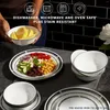 Bowls 18-Piece Round Dinnerware Set - Service For 6 Lightweight Plates And Microwave Dishwasher Safe Brasserie