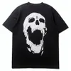 Men's Fashion Brand American Casual Skull Print Round Neck Short Sleeve T-shirt Half Sleeve T-SHIRT