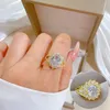 Bowknot Pearl Open Ring Girl Designer Pierścienie dla kobiet Elegancki regulowany pierścień diament