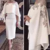 Glamour Mother of the Bride Robes Sheat Lace Appliques Long Formel Godmother Evening Wedding Party invités robe plus taille Custom MA 324N
