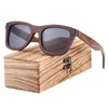 Óculos de sol Barcur copos marrons retro Óculos de madeira homens bambu mulheres unissex sol com case oculos