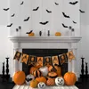 Party Decoration Halloween Bats Wall Stickers Decoraties voor thuis binnen 3d enge raam Sticker horrorbenodigdheden