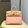 Sac à main de créateur brkns Swift Leather Handswen 7a Pure Handmade Wax File Luxury Swift Cuir Pink Gold Buckle BK25 Sac