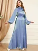 Ethnische kleding Spring Feestavond Abaya Lantern Slaven Jurk Muslim Marokkaanse Kaftan Ramadan Jalabiya Islamitische Dubai Arab Kaftan Robe T240510