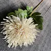 Fleurs décoratives artificielles chrysanthemum en soie gros dragon griffe de fleur de fleur de mariage arrangement floral matériel