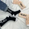 Herrstrumpor 22SS Designer Trendy Socks Mens and Womens Mid Cap Pure Cotton ABC123 Co Märke tunna sport staplade långa strumpor Instagram Trendy UVT1