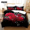 Set di biancheria da letto Fiori Roses copripiumini set di copertura morbida comoda traspirante per decorazioni per camere per camera da letto