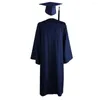 Set di abbigliamento abito di laurea Cap Cap Cap Academic Robe University 2024 Mortarbo di chiusura zip per adulti