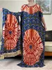 Abbigliamento etnico Nuovo abito africano slve a caldo che venduto calda con una grande sciarpa con stampa floreale Long Cotton Lady Elegante estate Maxi casual Abaya T240510